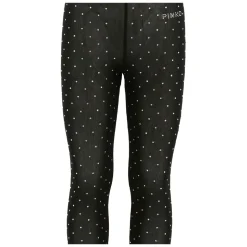 Leggings en Maille Noire avec Strass