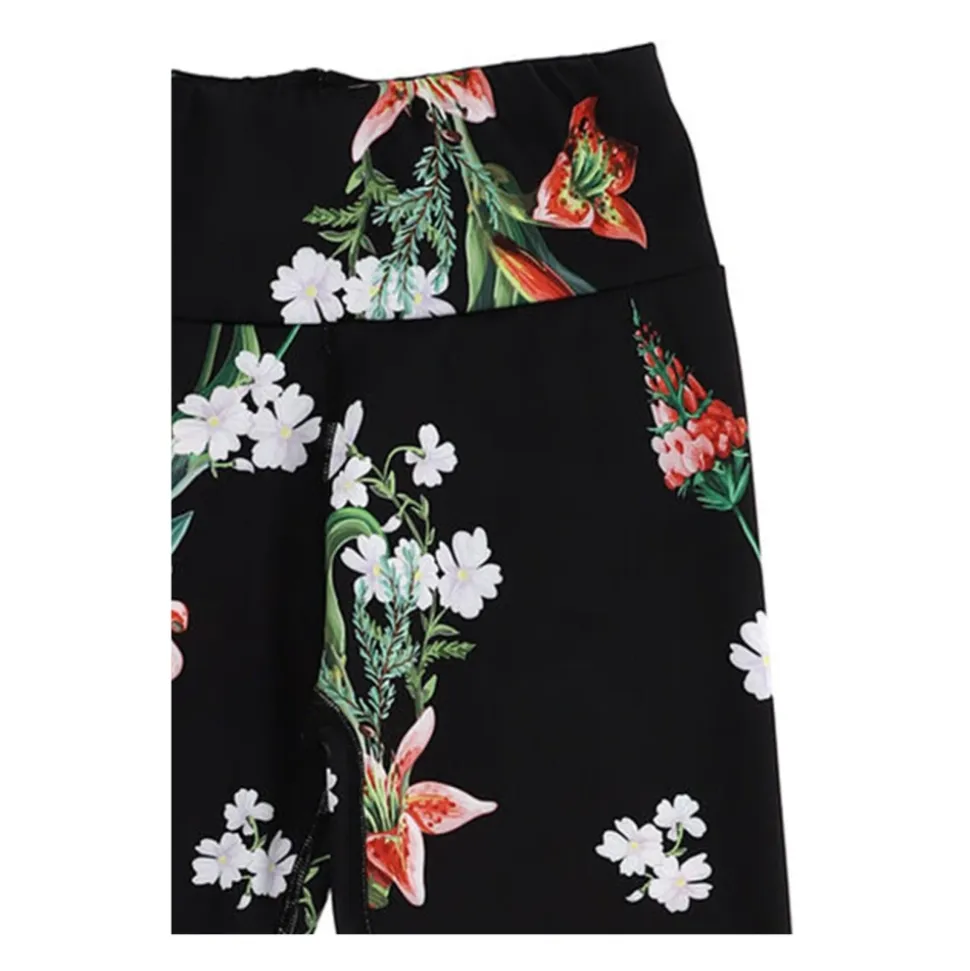Leggings à Imprimé Tropical