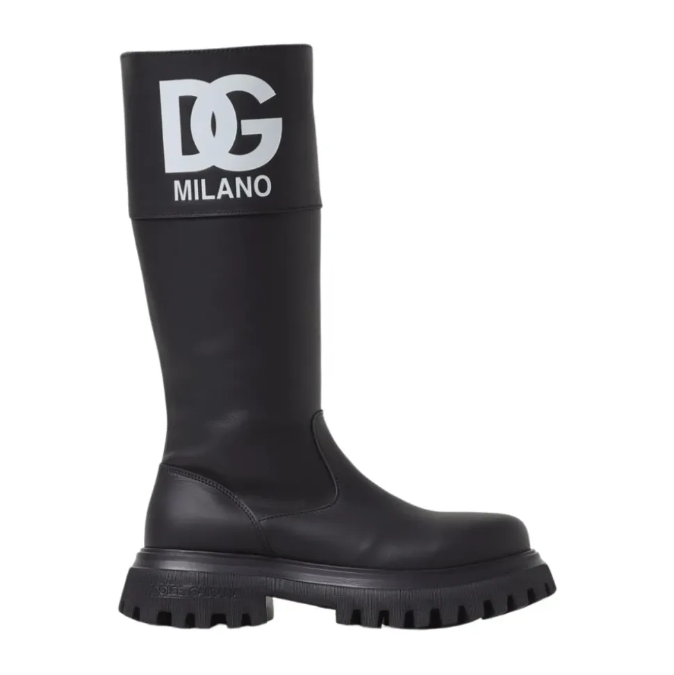 Élégantes bottes hautes noires pour enfants
