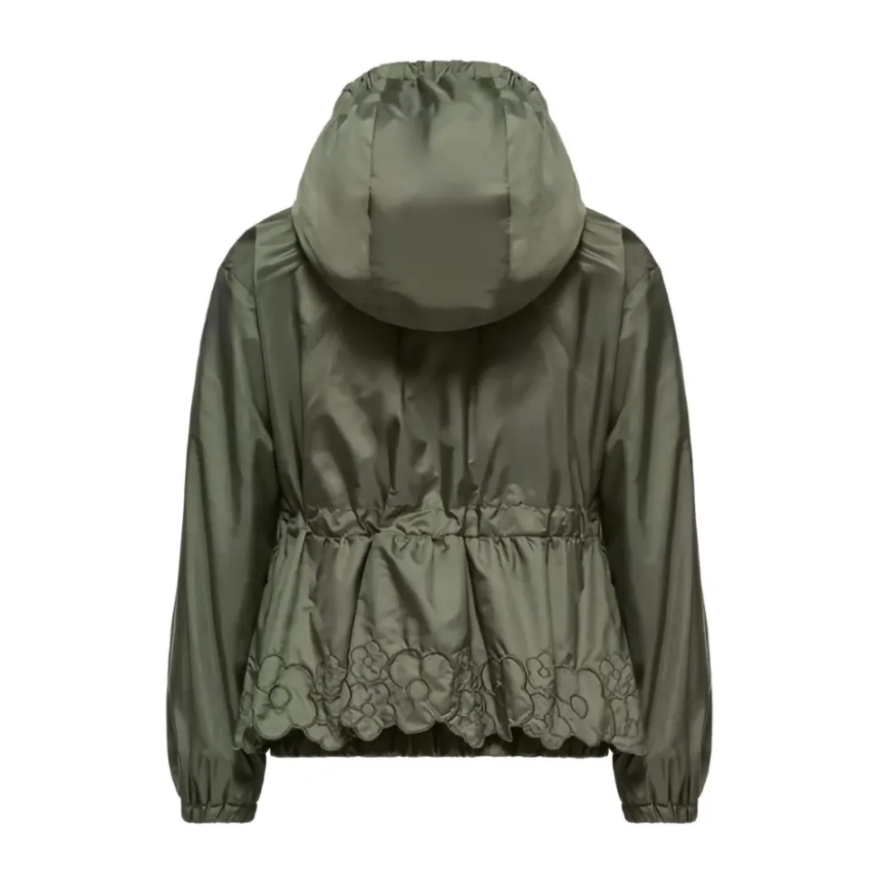 Manolya Veste de Pluie à Capuche et Fleurs Brodées
