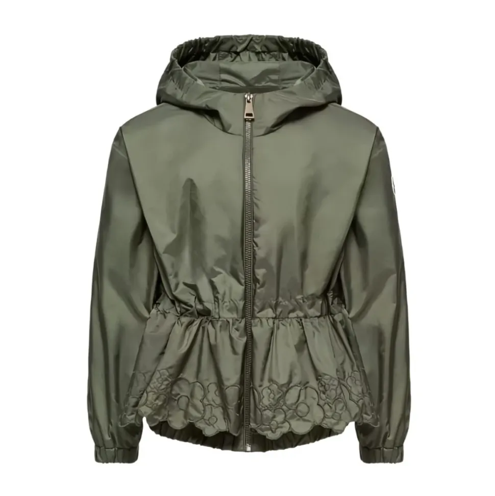 Manolya Veste de Pluie à Capuche et Fleurs Brodées