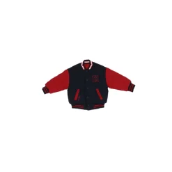 Manteau bleu Junior Logo Front Button