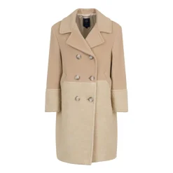 Manteau croisé en laine
