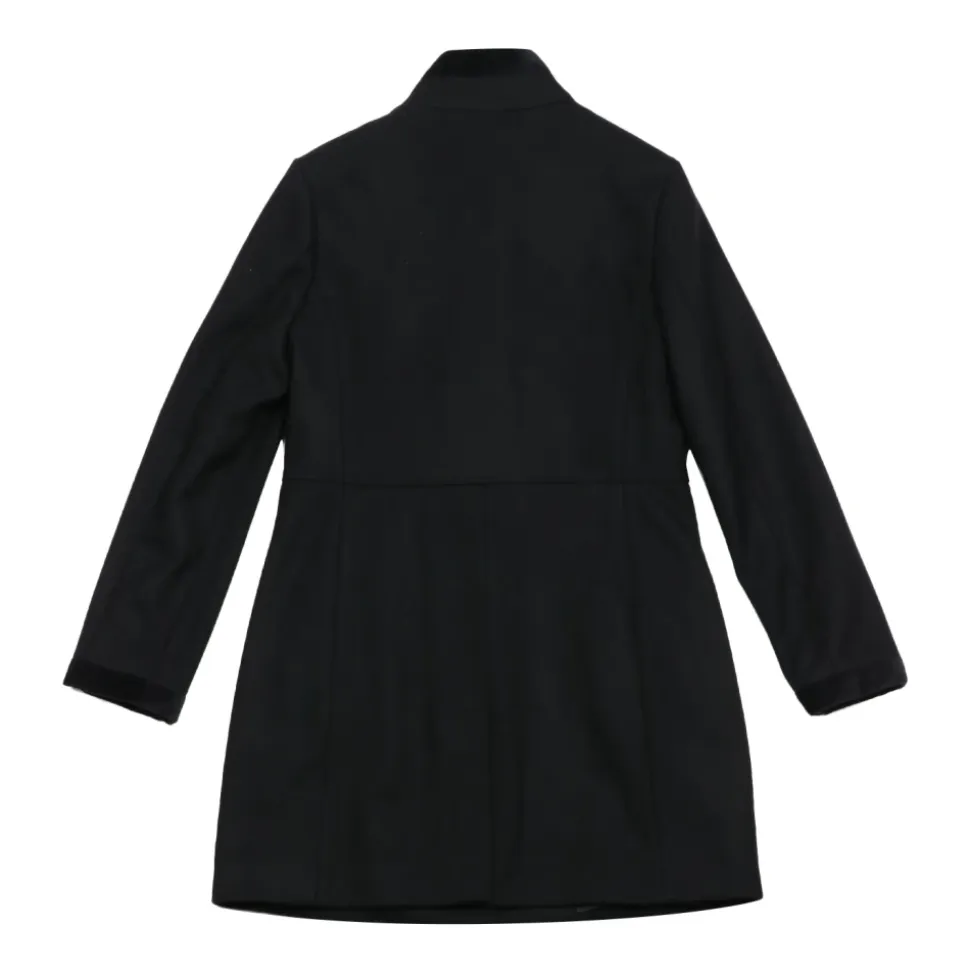 Manteau en laine à col montant et fermoir