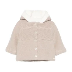 Manteau Tricoté Doublé en Fausse Fourrure