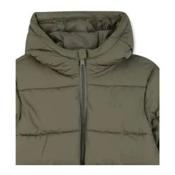 Manteau Vert Matelassé avec Capuche