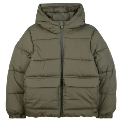 Manteau Vert Matelassé avec Capuche