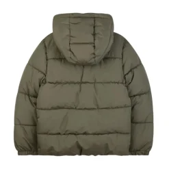 Manteau Vert Matelassé avec Capuche