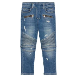 Pantalon biker en denim Blue