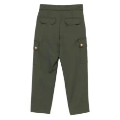 Pantalon cargo avec boutons dorés