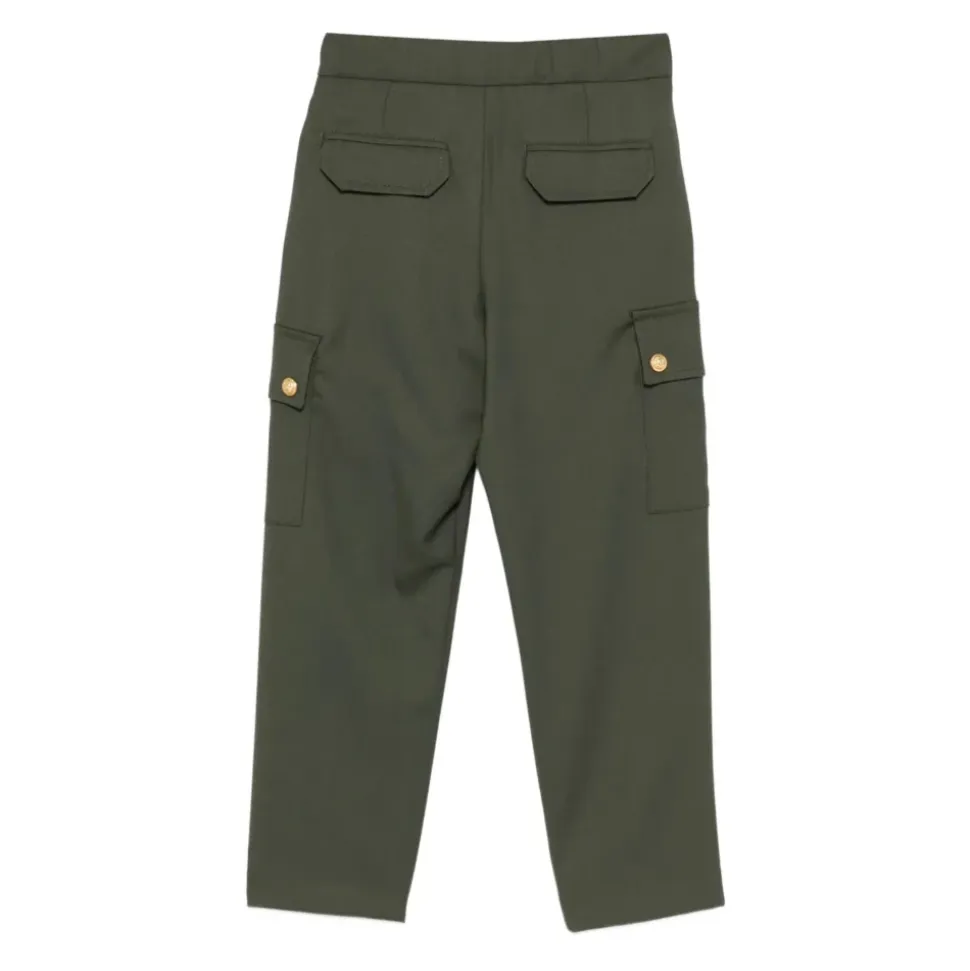 Pantalon cargo avec boutons dorés