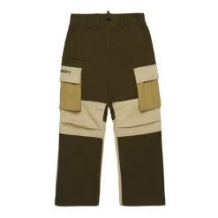 Pantalon Cargo à Blocs de Couleur