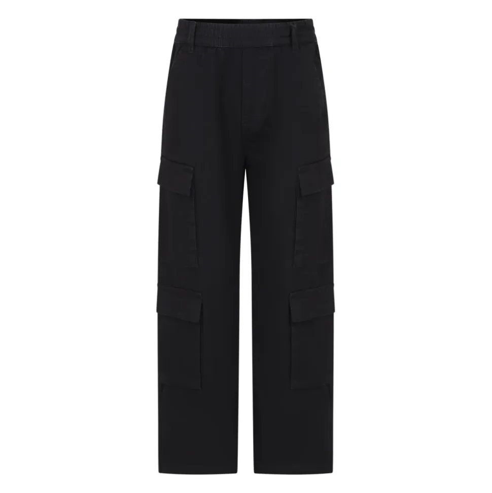 Pantalon Cargo Noir en Coton