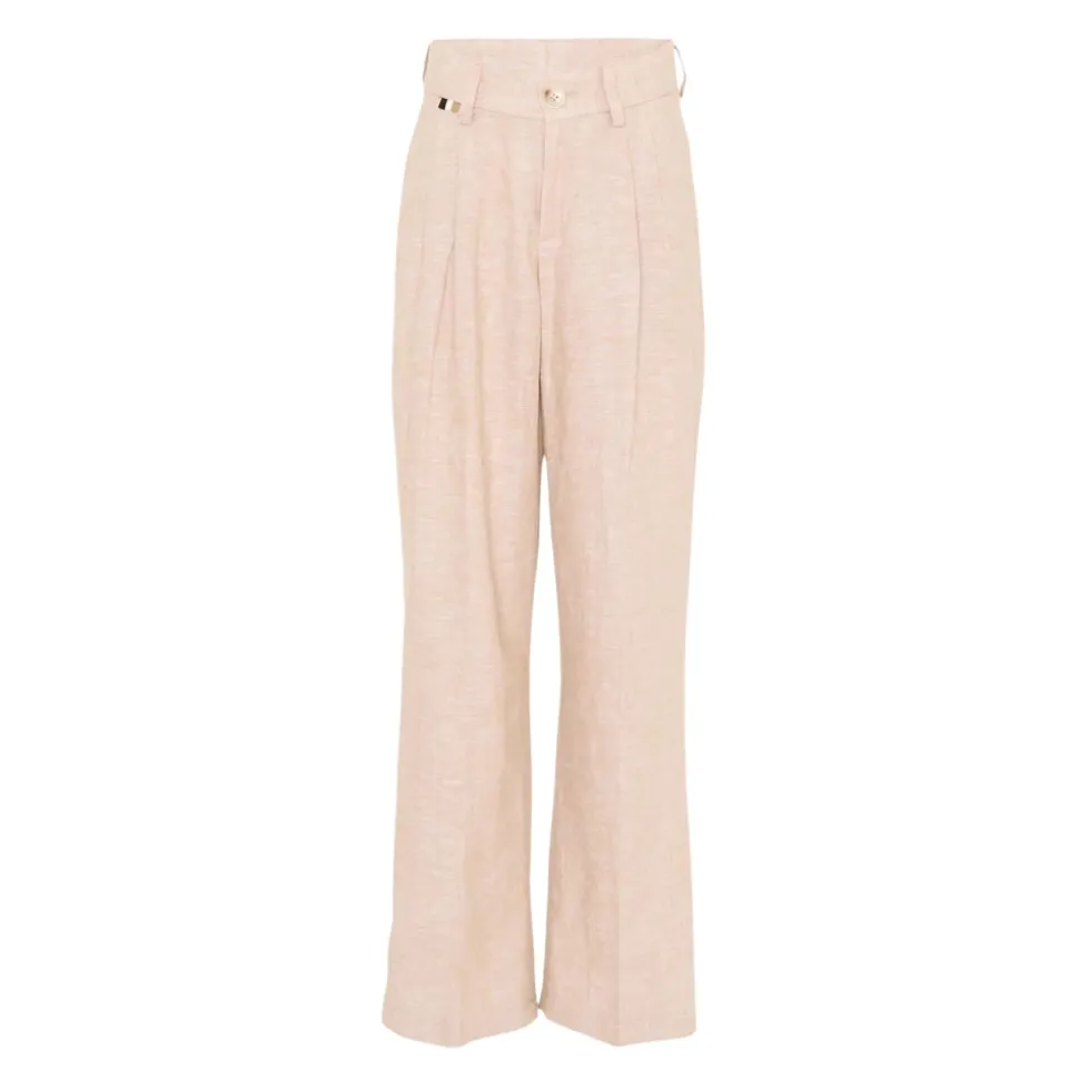 Pantalon de costume en mélange de lin
