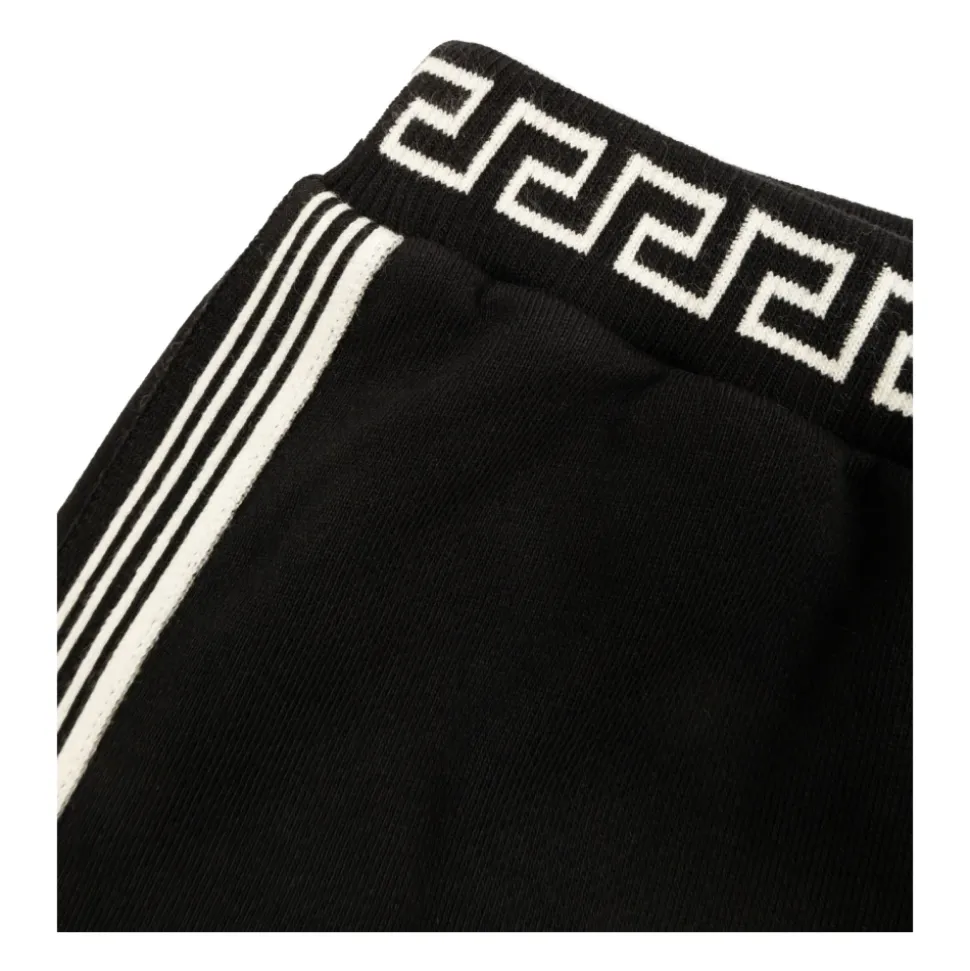 Pantalon de survêtement en jersey de coton brodé