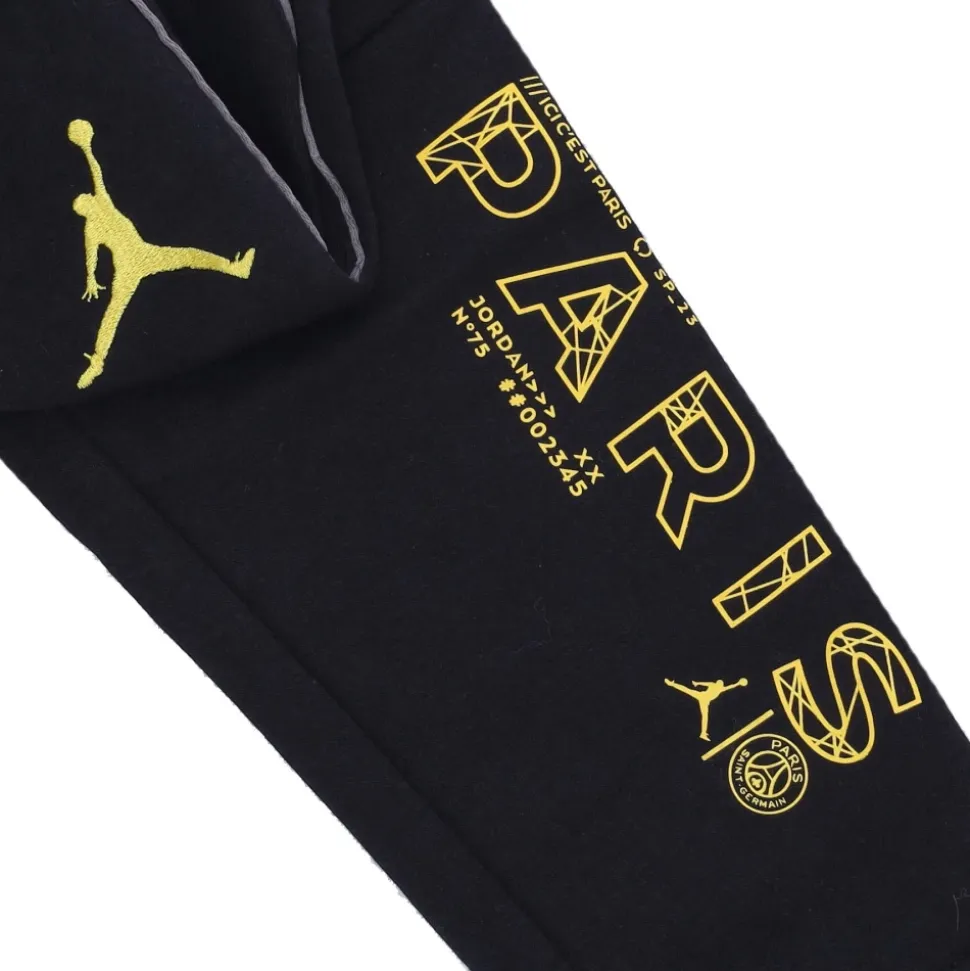 Pantalon de Survêtement en Molleton Noir avec Logos