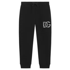 Pantalon de survêtement en molleton avec logo en relief imprimé majolique