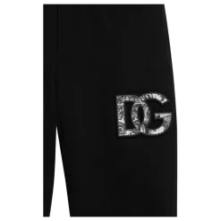 Pantalon de survêtement en molleton avec logo en relief imprimé majolique