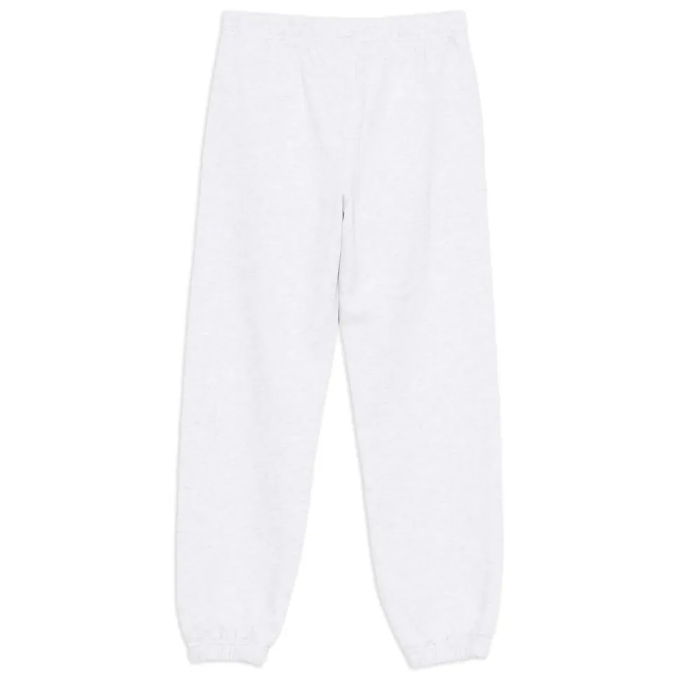 Pantalon en Coton Gris avec Imprimé Logo