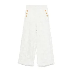 Pantalon en dentelle avec boutons dorés