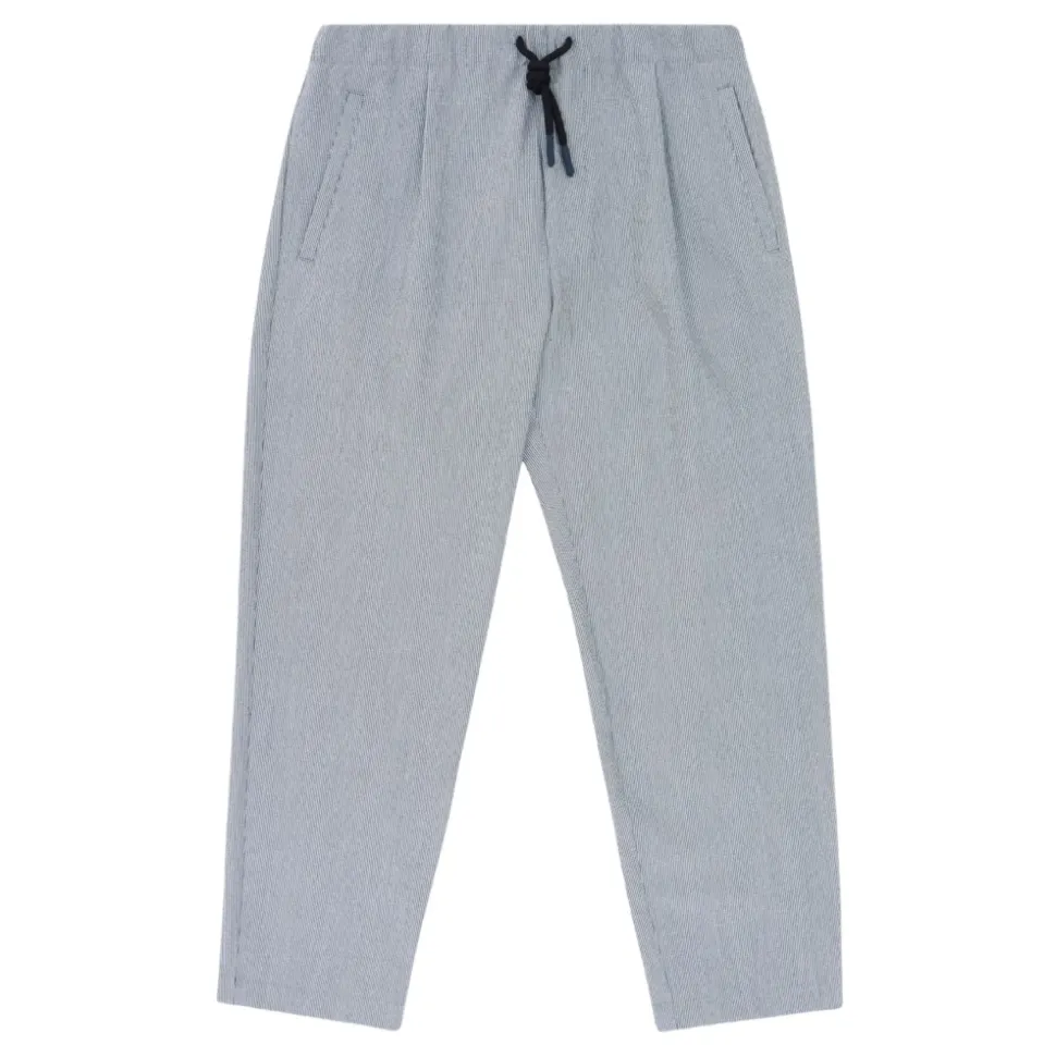 Pantalon en jersey à cordon rayé