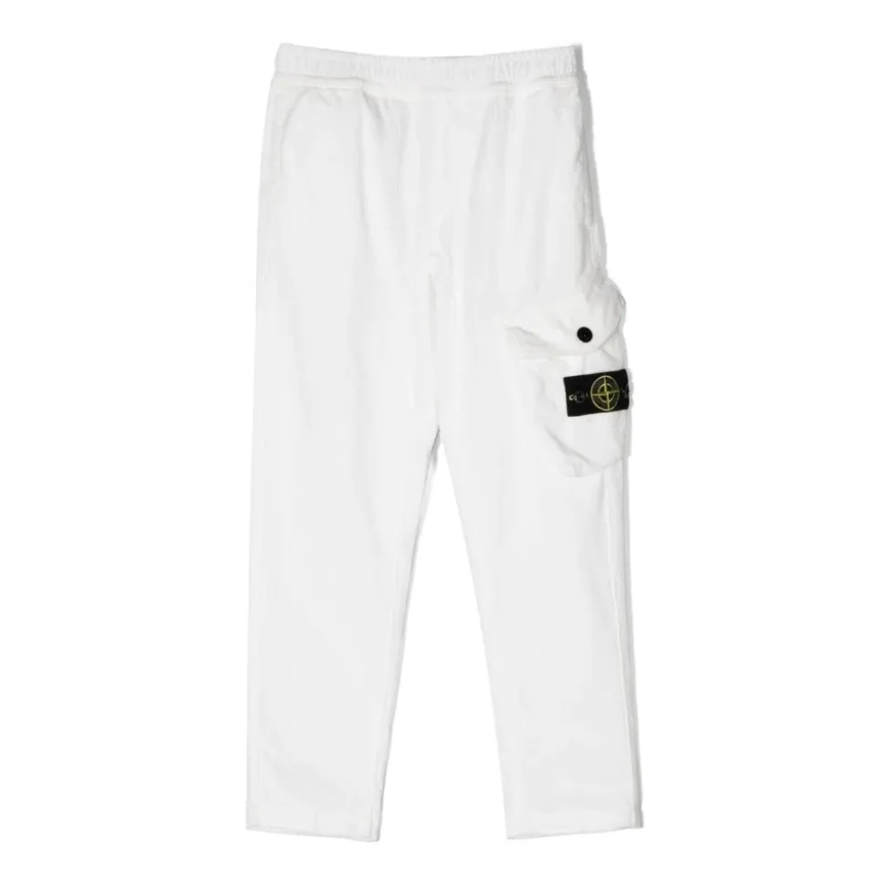 Pantalon en Velours Côtelé Off White