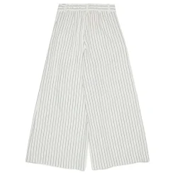 Pantalon large à rayures avec logo