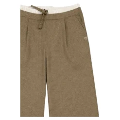 Pantalon Évasé à Micro-Carreaux