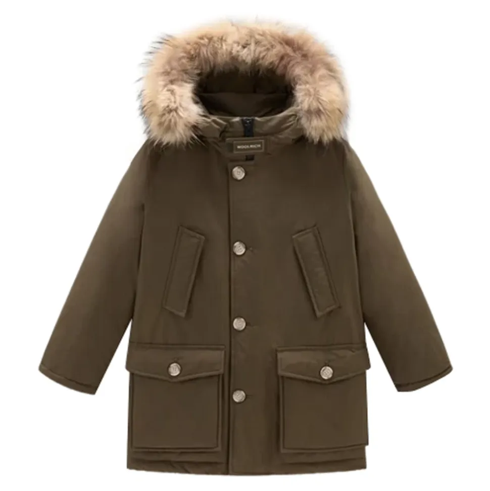 Parka Arctic à Capuche Détachable en Fourrure