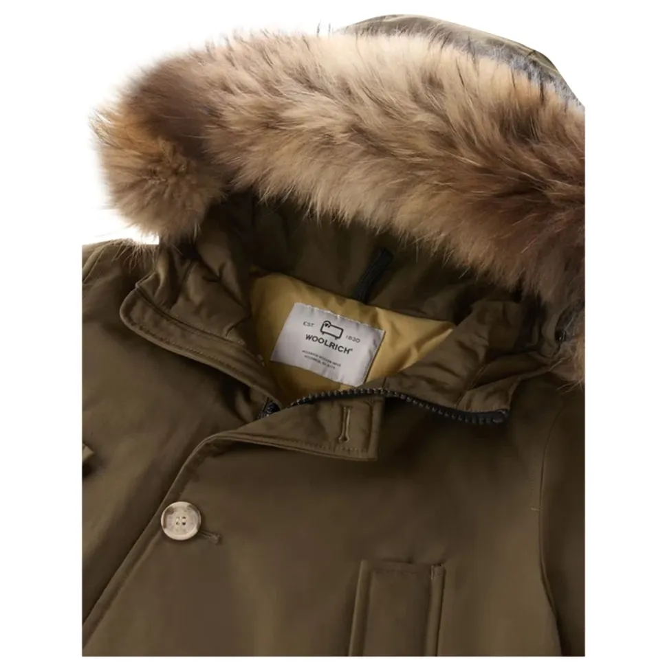 Parka Arctic à Capuche Détachable en Fourrure