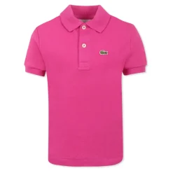 Polo Fuchsia avec Icône Crocodile