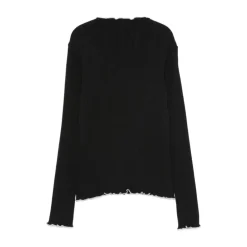 Pull côtelé à volants