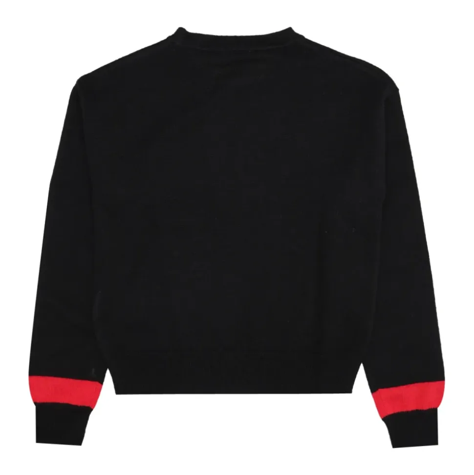 Pull en coton noir avec logo N 21