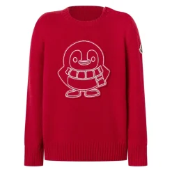 Pull en laine et cachemire avec pingouin