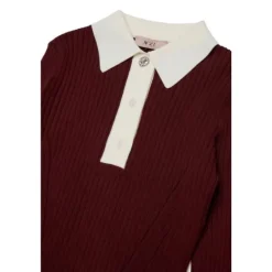 Pull en maille côtelée orné de cristaux
