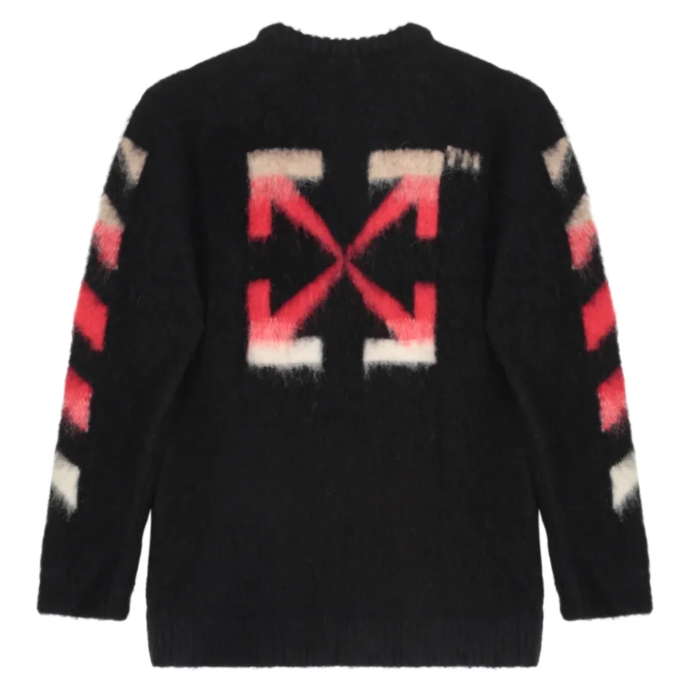 Pull en maille à flèches brossées