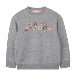 Pull Gris avec Logo à Paillettes