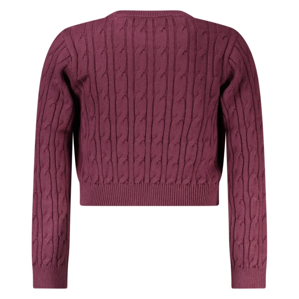 Pull à manches longues torsadées