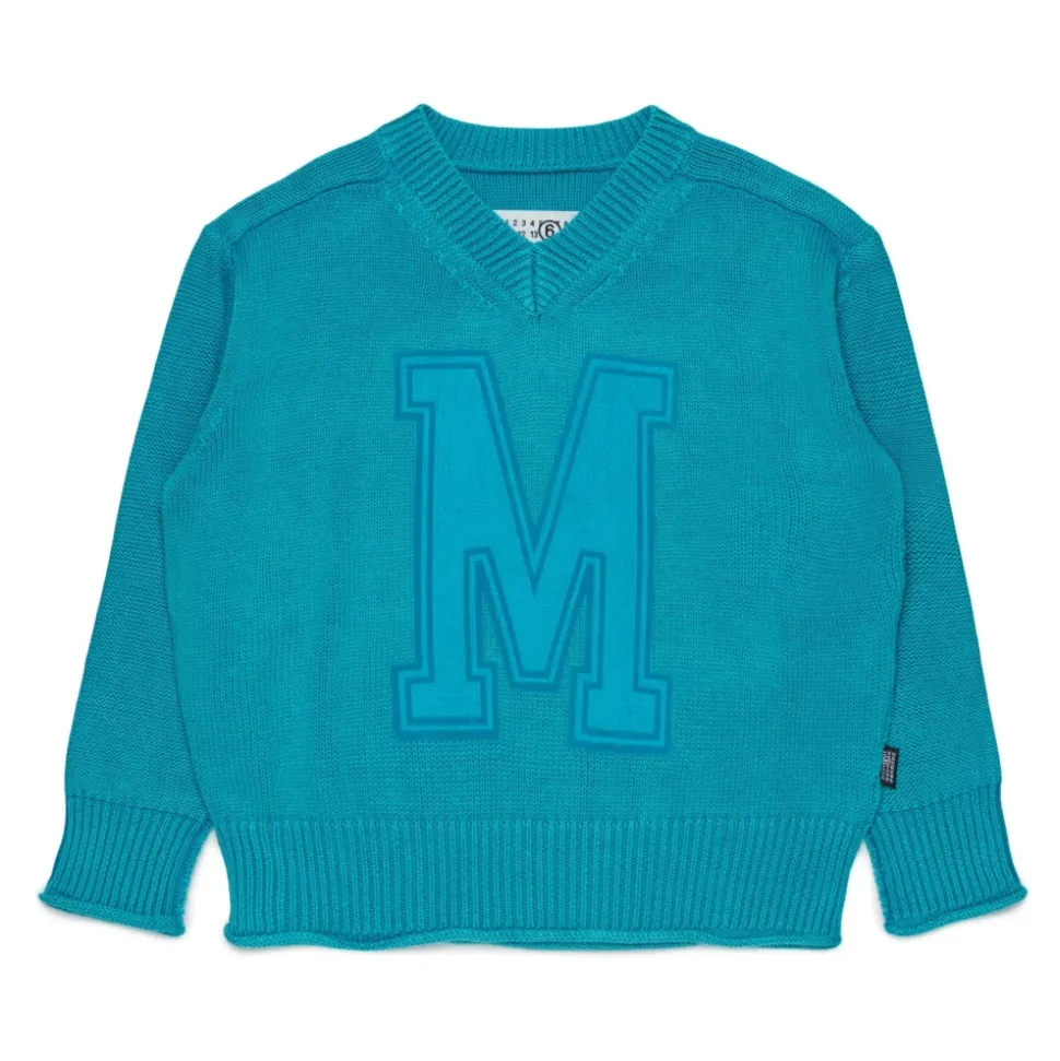 Pull V col en V avec Maxi Lettre