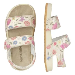 SALNY Leather Sandals with Flowers