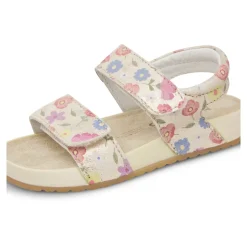 SALNY Leather Sandals with Flowers