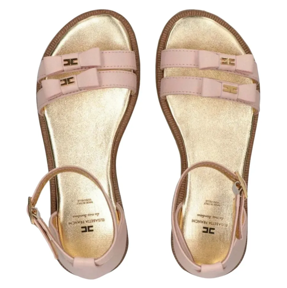 Sandale plate en cuir