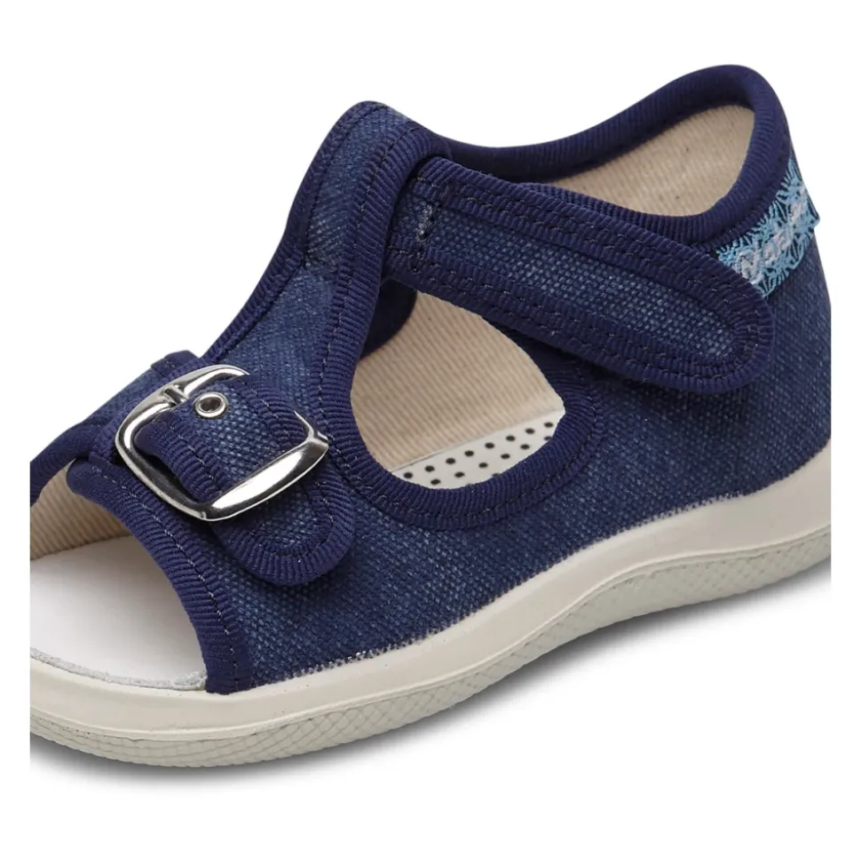 Sandales à bout ouvert « open toe » en tissu PAROS