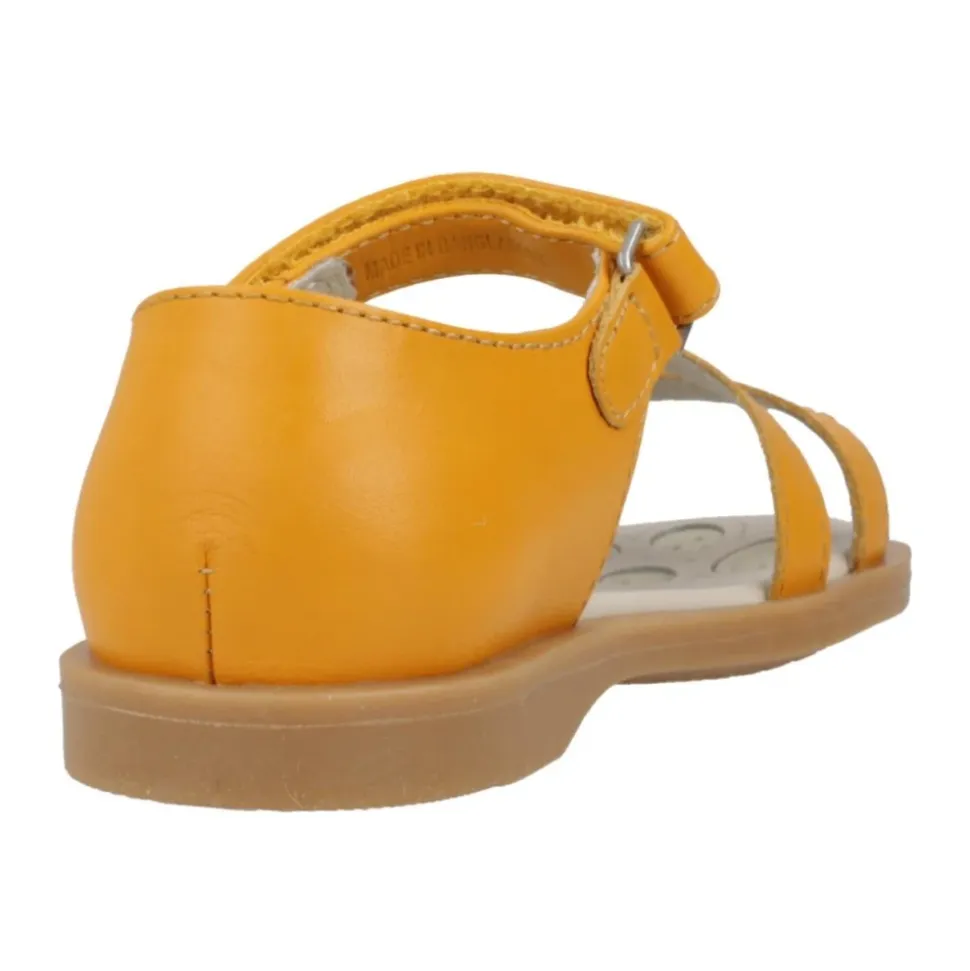 Sandales Confortables en Cuir Ocre