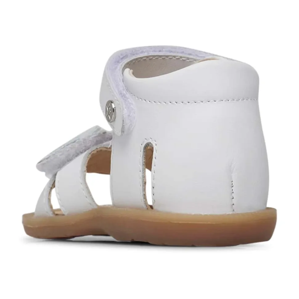 Sandales en cuir avec coeur appliqués FIRUN
