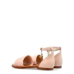 Sandales en cuir avec logo brodé