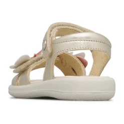 Sandales en cuir avec papillons appliqués