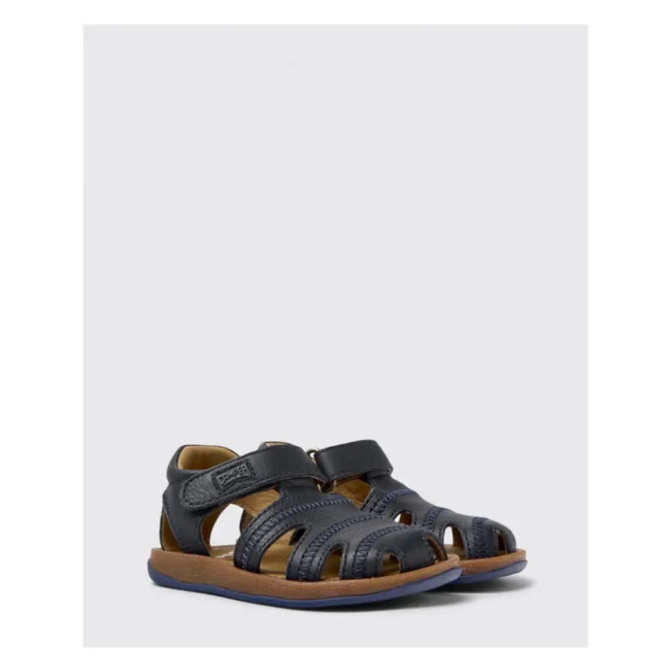 Sandales en Cuir Bleu pour Bébés