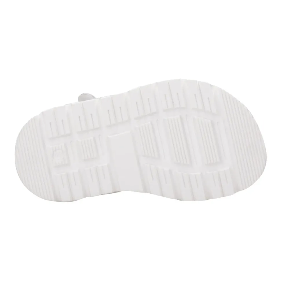 Sandales en cuir ornées de pompons