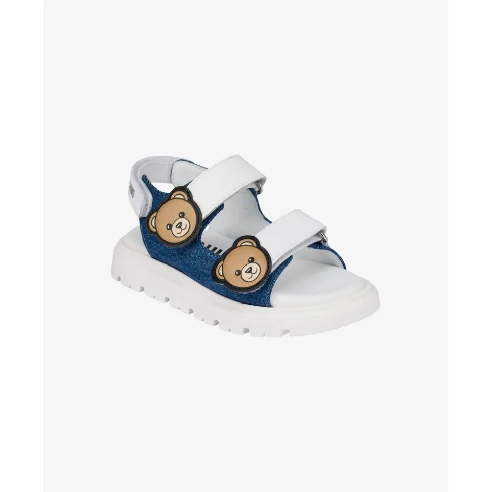 Sandales en denim avec ourson